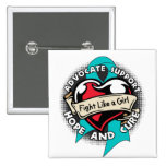 Fight Like a Girl Heart Polycystic Kidney Disease buttons