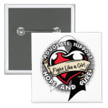 Fight Like a Girl Heart Ribbon - Carcinoid Cancer buttons
