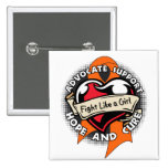 Fight Like a Girl Heart Ribbon - Kidney Cancer buttons