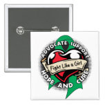 Fight Like a Girl Heart Ribbon - Liver Disease buttons