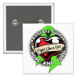 Fight Like a Girl Heart Ribbon - Lymphoma buttons