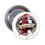 Fight Like a Girl Heart Ribbon - Oral Cancer buttons