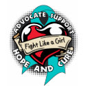 Fight Like a Girl Heart Ribbon - PCOS shirt