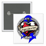 Fight Like a Girl Heart Ribbon - Rectal Cancer buttons