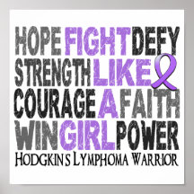 Fight Like A Girl Hodgkin's Lymphoma 23.4 Poster