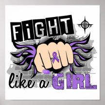 Fight Like A Girl Hodgkin's Lymphoma 27.8 Print