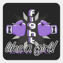 Fight Like A Girl Hodgkin's Lymphoma 32.8 Square Sticker