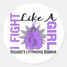 Fight Like A Girl Hodgkin's Lymphoma 8.2 Stickers