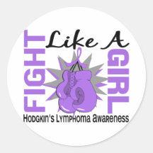 Fight Like A Girl Hodgkin's Lymphoma 8.3 Stickers