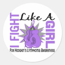 Fight Like A Girl Hodgkin's Lymphoma 8.5 Stickers