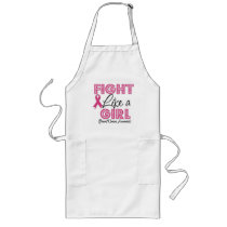 Fight Like a Girl Hot Pink Ribbon - Breast Cancer Aprons