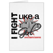 Fight Like A Girl Juvenile Diabetes 13.1 Greeting Card