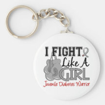 Fight Like A Girl Juvenile Diabetes 15.2 Key Chains