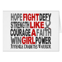 Fight Like A Girl Juvenile Diabetes 23.4 Cards