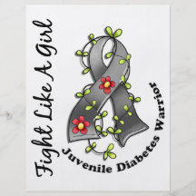 Fight Like A Girl Juvenile Diabetes 29.4 Personalized Flyer