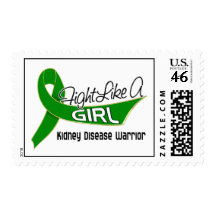 Fight Like A Girl Kidney Disease 25.4 Stamp