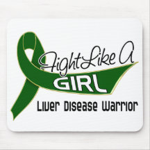Fight Like A Girl Liver Disease 25.4 Mouse Pad
