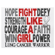 Fight Like A Girl Lung Cancer 23.4 Flyer Design