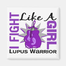 Fight Like A Girl Lupus 8.2 Fridge Magnets