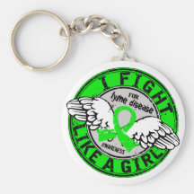 Fight Like A Girl Lyme Disease 16.5 Key Chains