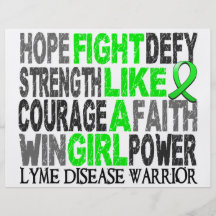 Fight Like A Girl Lyme Disease 23.4 Personalized Flyer