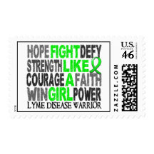 Fight Like A Girl Lyme Disease 23.4 Stamp