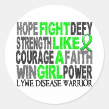 Fight Like A Girl Lyme Disease 23.4 Sticker