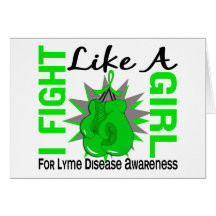 Fight Like A Girl Lyme Disease 8.5 Greeting Cards