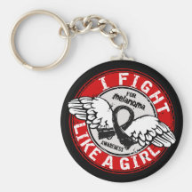 Fight Like A Girl Melanoma 16.5 Keychain