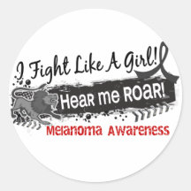 Fight Like A Girl Melanoma 19.1 Sticker