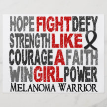 Fight Like A Girl Melanoma 23.4 Custom Flyer