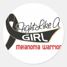 Fight Like A Girl Melanoma 25.4 Sticker