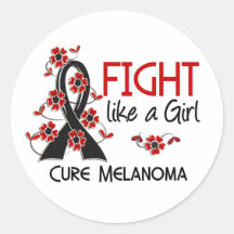 Fight Like A Girl Melanoma 38.82 Stickers