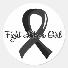 Fight Like A Girl Melanoma 41.8 Round Sticker
