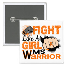 Fight Like A Girl MS 20.2 Pinback Buttons