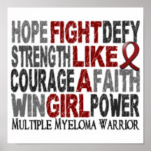 Fight Like A Girl Multiple Myeloma 23.4 Posters