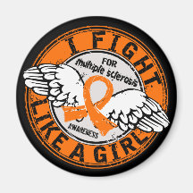 Fight Like A Girl Multiple Sclerosis 16.5 Fridge Magnet