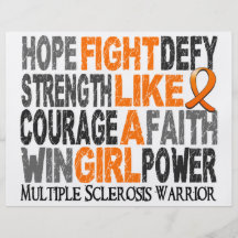 Fight Like A Girl Multiple Sclerosis 23.4 Personalized Flyer