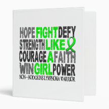 Fight Like A Girl Non-Hodgkin's Lymphoma 23.4 3 Ring Binders