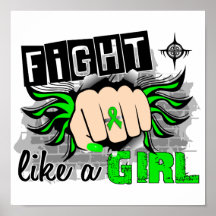 Fight Like A Girl Non-Hodgkin's Lymphoma 27.8 Print