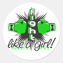 Fight Like A Girl Non-Hodgkin's Lymphoma 32.8 Round Stickers