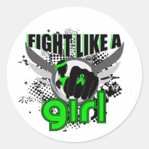 Fight Like A Girl Non-Hodgkin's Lymphoma 33.8 Round Sticker