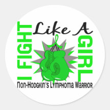 Fight Like A Girl Non-Hodgkin's Lymphoma 8.2 Round Sticker