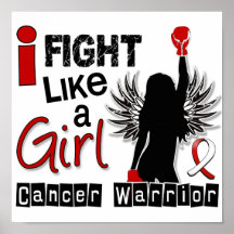 Fight Like A Girl Oral Cancer 26.2 Print