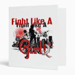 Fight Like A Girl Oral Cancer 30.8 3 Ring Binder
