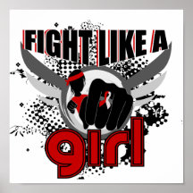 Fight Like A Girl Oral Cancer 33.8 Posters
