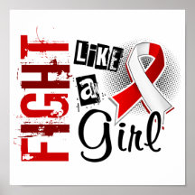 Fight Like A Girl Oral Cancer 36.8 Poster