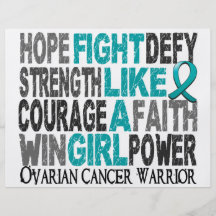 Fight Like A Girl Ovarian Cancer 23.4 Personalized Flyer