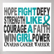 Fight Like A Girl Ovarian Cancer 23.4 Posters