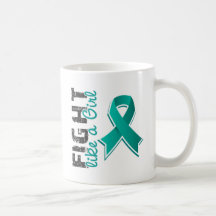 Fight Like A Girl Ovarian Cancer 28.8 Coffee Mugs